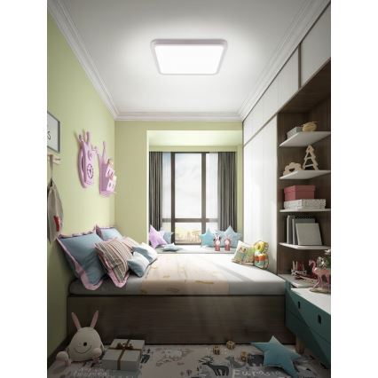 Immax NEO 07168-W40 - LED RGB+CCT Plafonnier à intensité variable NEO LITE TUDO LED/50W/230V Wi-Fi Tuya blanc + télécommande