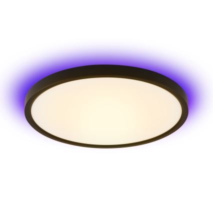 Immax NEO 07170-B60 - Plafonnier LED RGB+CCT à intensité variable NEO LITE TUDO LED/65W/230V 2700-6500K Wi-Fi Tuya noir + télécommande