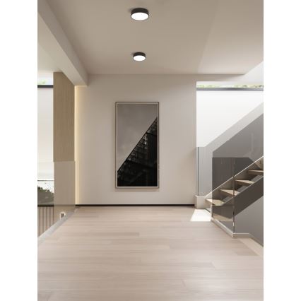 Immax NEO 07200L - Plafonnier à intensité variable RONDATE LED/18W/230V 3000-6000K d. 25 cm noir Tuya + télécommande