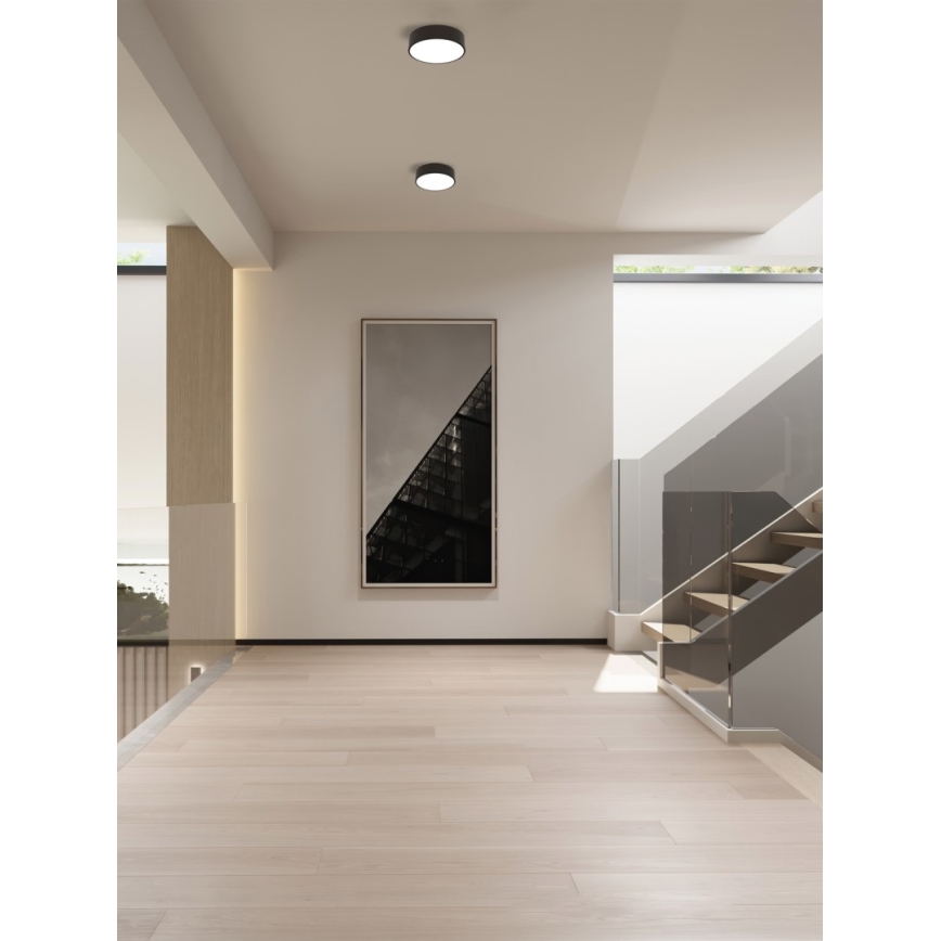 Immax NEO 07200L - Plafonnier à intensité variable RONDATE LED/18W/230V 3000-6000K d. 25 cm noir Tuya + télécommande