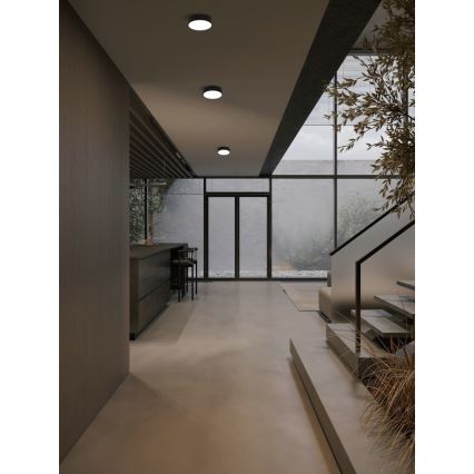 Immax NEO 07200L - Plafonnier à intensité variable RONDATE LED/18W/230V 3000-6000K d. 25 cm noir Tuya + télécommande