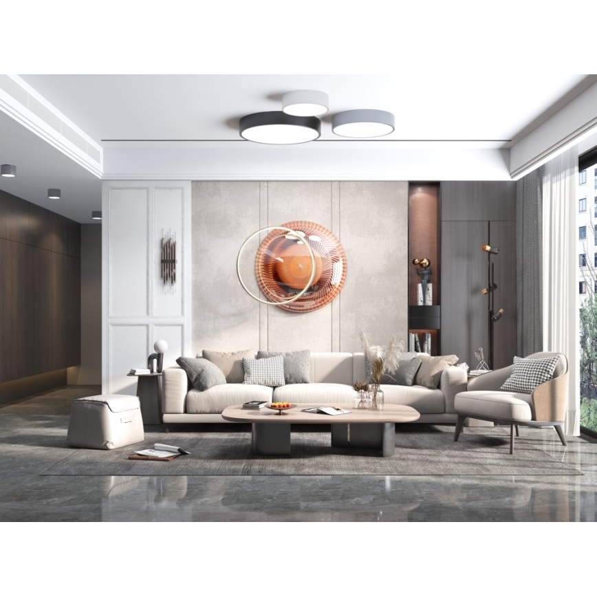 Immax NEO 07200L - Plafonnier à intensité variable RONDATE LED/18W/230V 3000-6000K d. 25 cm noir Tuya + télécommande