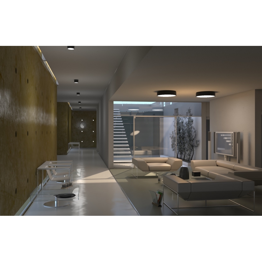 Immax NEO 07200L - Plafonnier à intensité variable RONDATE LED/18W/230V 3000-6000K d. 25 cm noir Tuya + télécommande