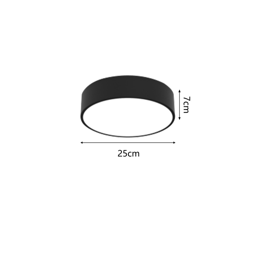 Immax NEO 07200L - Plafonnier à intensité variable RONDATE LED/18W/230V 3000-6000K d. 25 cm noir Tuya + télécommande