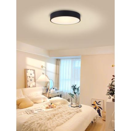 Immax NEO 07202L - Plafonnier à intensité variable LED RONDATE LED/53W/230V noir Tuya + télécommande