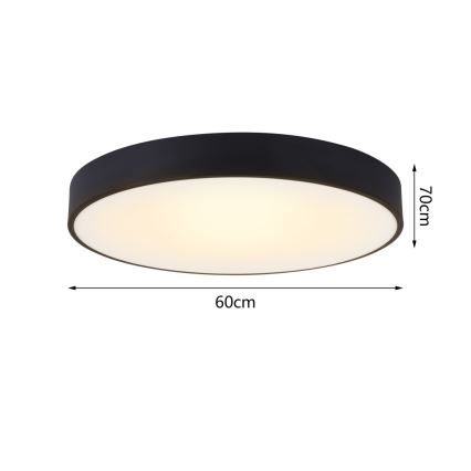 Immax NEO 07202L - Plafonnier à intensité variable LED RONDATE LED/53W/230V noir Tuya + télécommande