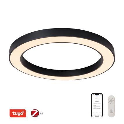 Immax NEO 07210L - Plafonnier à intensité variable LED PASTEL LED/68W/230V 95 cm noir Tuya + télécommande