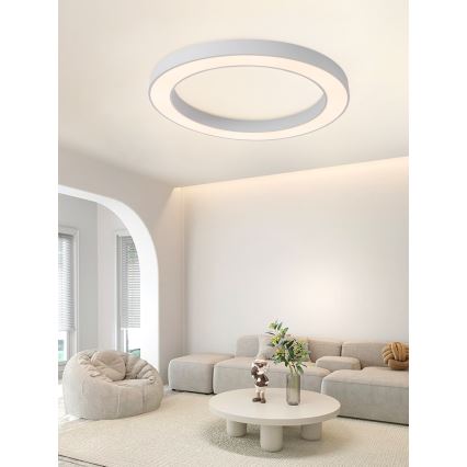 Immax NEO 07213L - Plafonnier à intensité variable LED PASTEL LED/68W/230V 95 cm blanc Tuya + télécommande