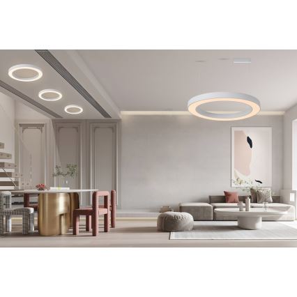 Immax NEO 07213L - Plafonnier à intensité variable LED PASTEL LED/68W/230V 95 cm blanc Tuya + télécommande