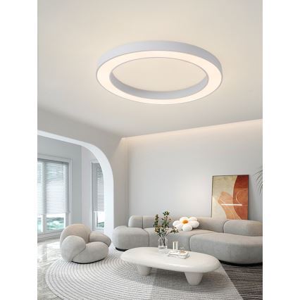 Immax NEO 07213L - Plafonnier à intensité variable LED PASTEL LED/68W/230V 95 cm blanc Tuya + télécommande