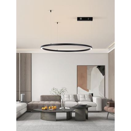 Immax NEO 07215L - Suspension filaire à intensité variable LED FINO LED/60W/230V 80 cm noir Tuya + télécommande