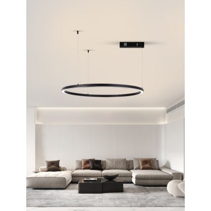 Immax NEO 07215L - Suspension filaire à intensité variable LED FINO LED/60W/230V 80 cm noir Tuya + télécommande