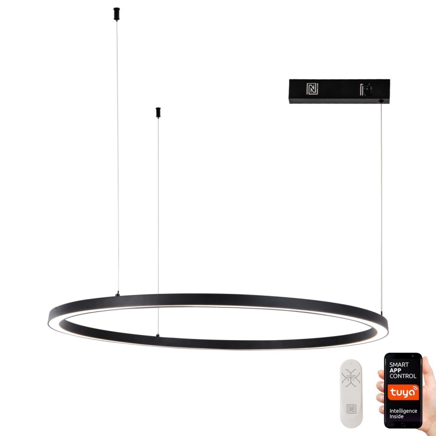 Immax NEO 07215L - Suspension filaire à intensité variable LED FINO LED/60W/230V 80 cm noir Tuya + télécommande