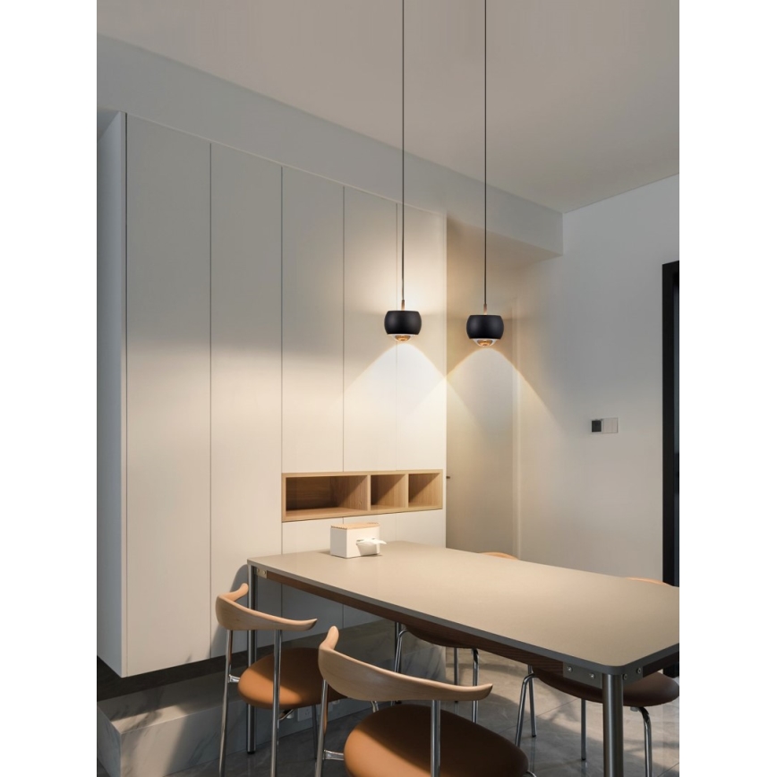 Immax NEO 07219L - Suspension filaire à intensité variable DORMINE LED/6W/230V mat noir Tuya + télécommande