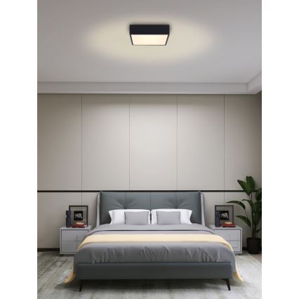 Immax NEO 07237L - Plafonnier à intensité variable LED CANTO LED/22W/230V noir Tuya + télécommande