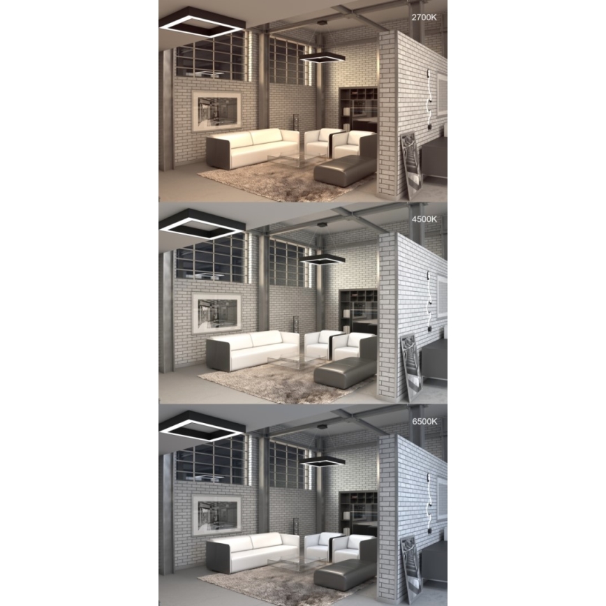 Immax NEO 07240L - Plafonnier à intensité variable CANTO LED/60W/230V 2700-6500K Tuya blanc