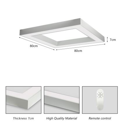 Immax NEO 07240L - Plafonnier à intensité variable CANTO LED/60W/230V 2700-6500K Tuya blanc