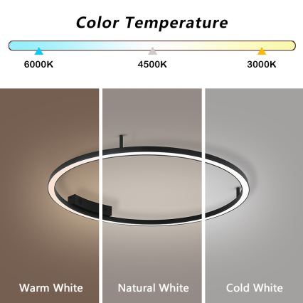 Immax NEO 07246-80 - Plafonnier à intensité variable FINO LED/55W/230V 80cm Tuya + télécommande