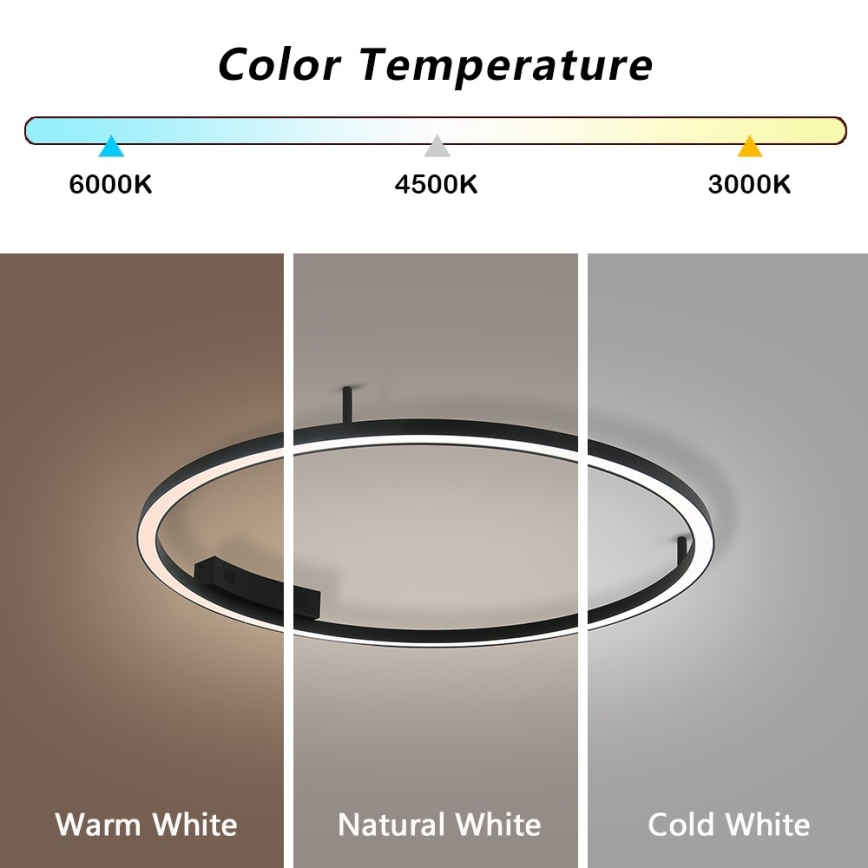Immax NEO 07246-80 - Plafonnier à intensité variable FINO LED/55W/230V 80cm Tuya + télécommande