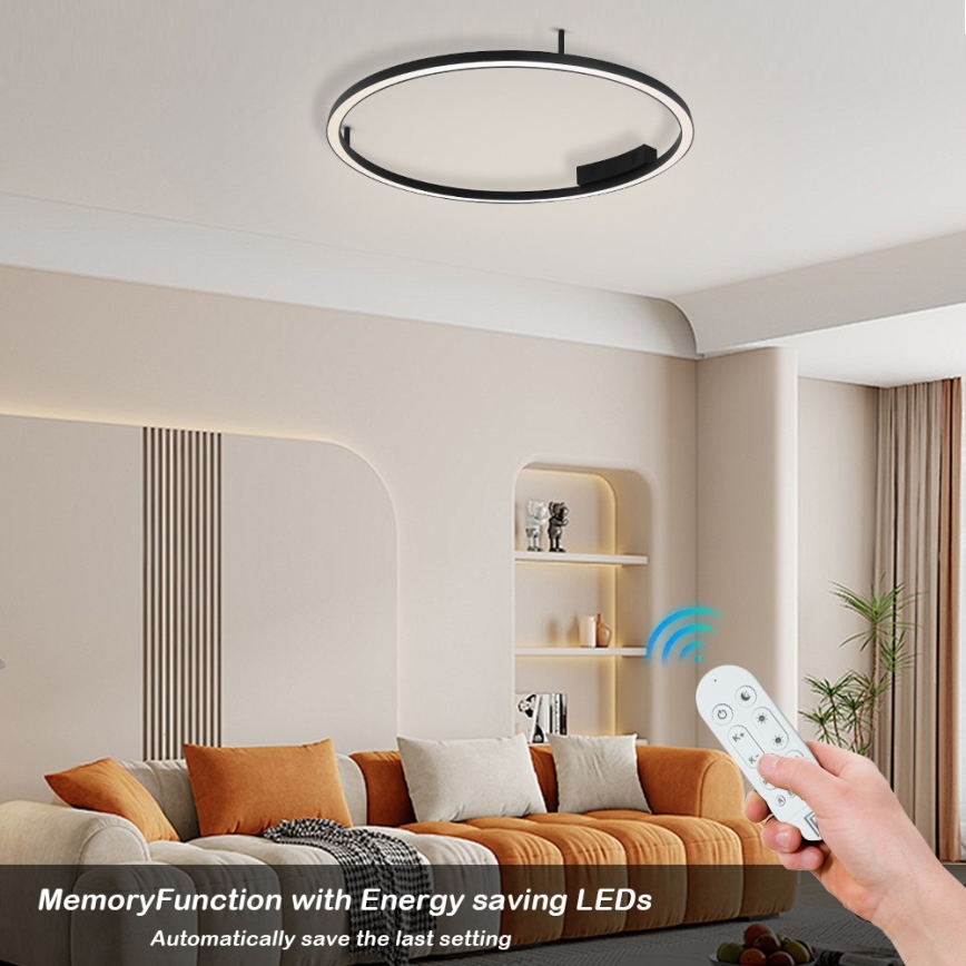 Immax NEO 07246-80 - Plafonnier à intensité variable FINO LED/55W/230V 80cm Tuya + télécommande