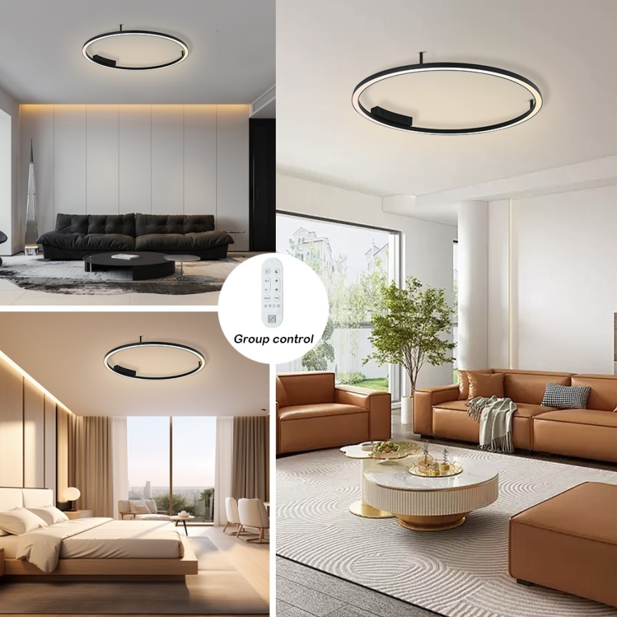 Immax NEO 07246-80 - Plafonnier à intensité variable FINO LED/55W/230V 80cm Tuya + télécommande