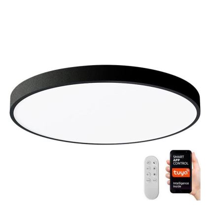 Immax NEO 07249L - Plafonnier à intensité variable NEO LITE SEMPLICI LED/48W/230V 3000-6000K Wi-Fi Tuya noir + télécommande