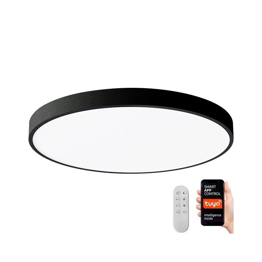 Immax NEO 07249L - Plafonnier à intensité variable NEO LITE SEMPLICI LED/48W/230V 3000-6000K Wi-Fi Tuya noir + télécommande