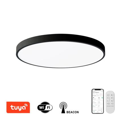 Immax NEO 07250L - Plafonnier à intensité variable NEO LITE SEMPLICI LED/60W/230V 3000-6000K Wi-Fi Tuya noir + Télécommande