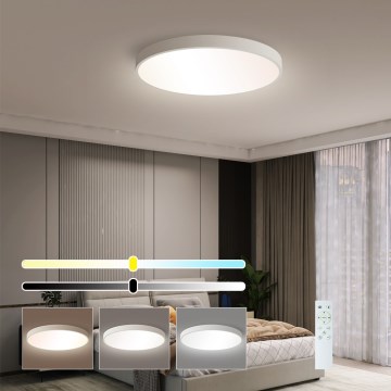 Immax NEO 07252L - Plafonnier à intensité variable NEO LITE SEMPLICI LED/48W/230V 3000-6000K Wi-Fi Tuya blanc + télécommande