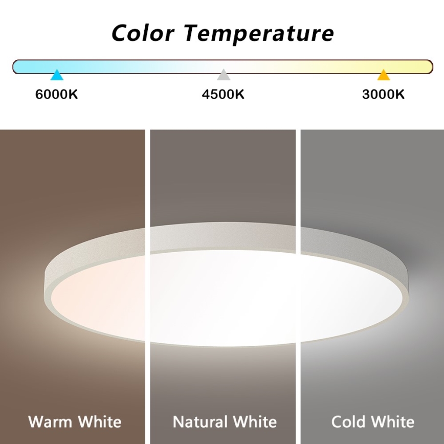 Immax NEO 07253L - Plafonnier à intensité variable NEO LITE SEMPLICI LED/60W/230V 3000-6000K Wi-Fi Tuya blanc + télécommande
