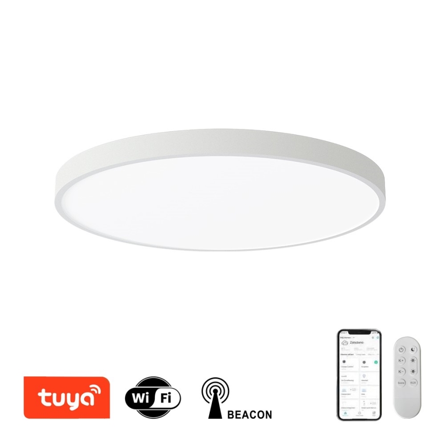 Immax NEO 07253L - Plafonnier à intensité variable NEO LITE SEMPLICI LED/60W/230V 3000-6000K Wi-Fi Tuya blanc + télécommande