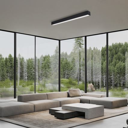 Immax NEO 07256L - Plafonnier à intensité variable NEO LITE LUNGO LED/38W/230V 3000-6000K Wi-Fi Tuya noir + télécommande