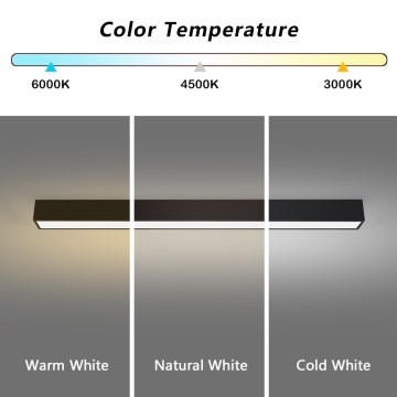 Immax NEO 07256L - Plafonnier à intensité variable NEO LITE LUNGO LED/38W/230V 3000-6000K Wi-Fi Tuya noir + télécommande