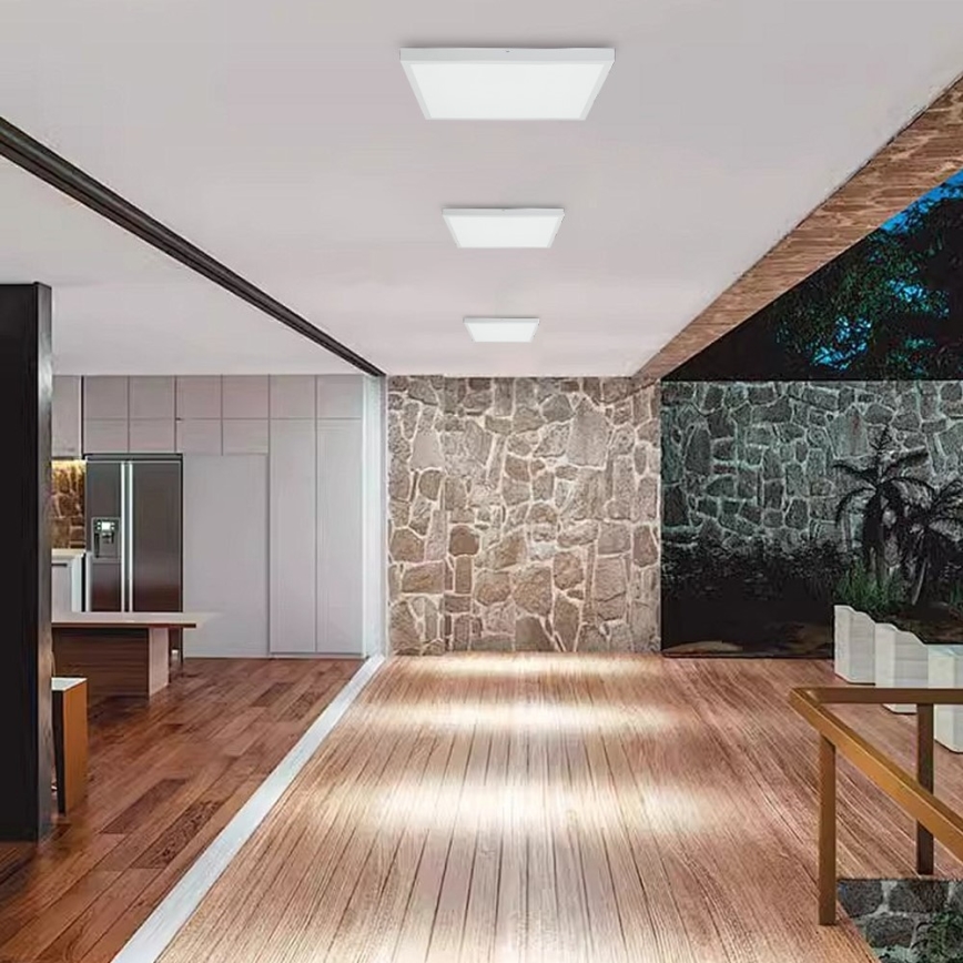 Immax NEO 07277L - Plafonnier à intensité variable salle de bain NEO LITE FRAME LED/50W/230V IP44 Wi-Fi Tuya +remote commande blanc
