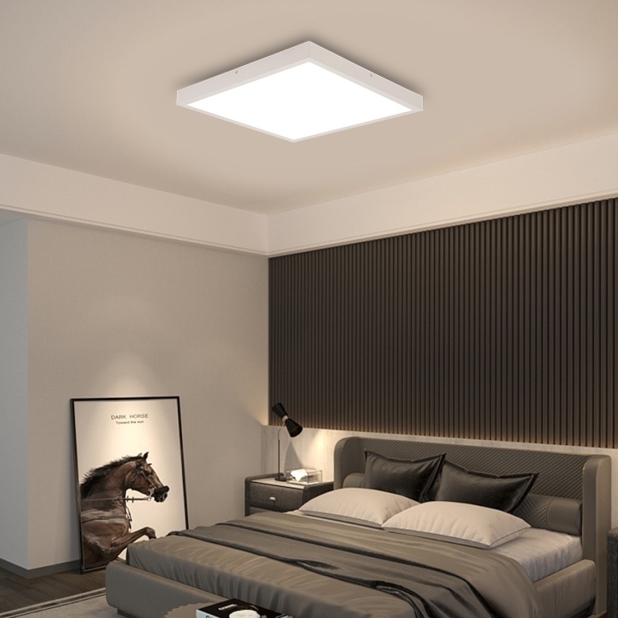 Immax NEO 07277L - Plafonnier à intensité variable salle de bain NEO LITE FRAME LED/50W/230V IP44 Wi-Fi Tuya +remote commande blanc