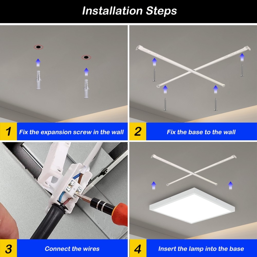 Immax NEO 07277L - Plafonnier à intensité variable salle de bain NEO LITE FRAME LED/50W/230V IP44 Wi-Fi Tuya +remote commande blanc