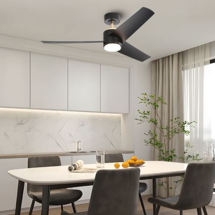 Immax NEO 07280L - Ventilateur de plafond à intensité variable BEAUTY LED/18W/230V Wi-Fi Tuya noir + Télécommande
