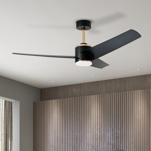 Immax NEO 07280L - Ventilateur de plafond BEAUTY LED/18W/230V Wi-Fi Tuya noir d. 132 cm + Télécommande