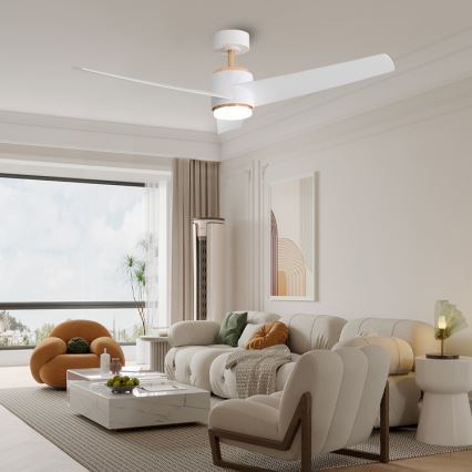 Immax NEO 07281L - ventilateur de plafond dimmable LED+CCT BEAUTY LED/18W/230V 3000/4000/6000K Wi‑Fi Tuya Ø 132 cm + télécommande
