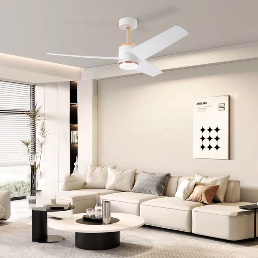 Immax NEO 07281L - ventilateur de plafond dimmable LED+CCT BEAUTY LED/18W/230V 3000/4000/6000K Wi‑Fi Tuya Ø 132 cm + télécommande