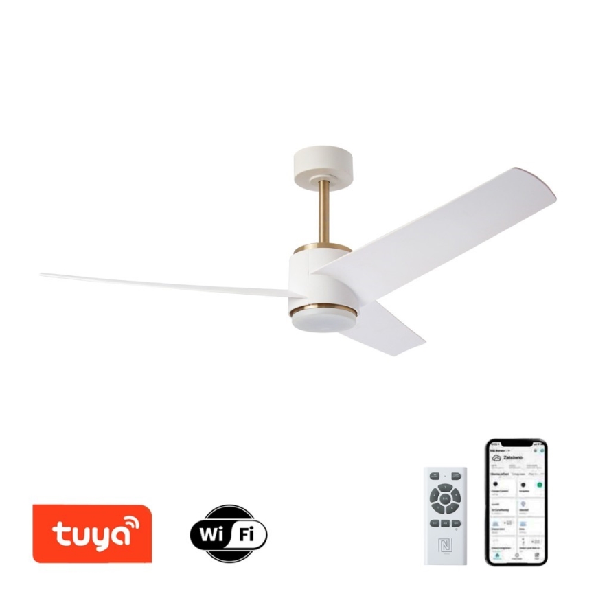 Immax NEO 07281L - ventilateur de plafond dimmable LED+CCT BEAUTY LED/18W/230V 3000/4000/6000K Wi‑Fi Tuya Ø 132 cm + télécommande