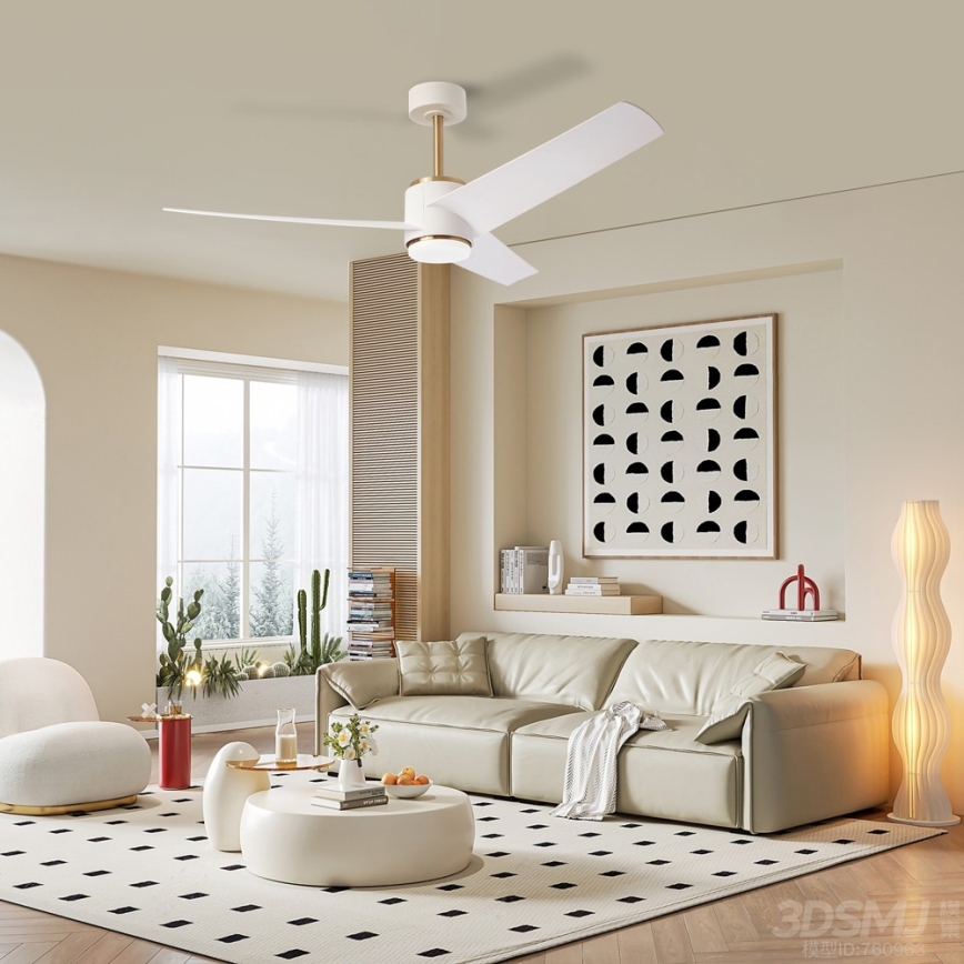 Immax NEO 07281L - Ventilateur de plafond dimmable LED+CCT BEAUTY LED/18W/230V 3000/4000/6000K Wi-Fi Tuya + télécommande