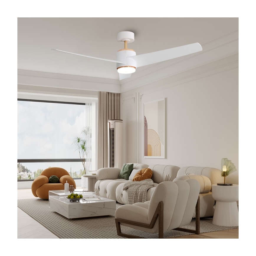 Immax NEO 07281L - Ventilateur de plafond dimmable LED+CCT BEAUTY LED/18W/230V 3000/4000/6000K Wi-Fi Tuya + télécommande