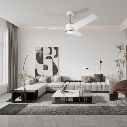 Immax NEO 07281L - Ventilateur de plafond dimmable LED+CCT BEAUTY LED/18W/230V 3000/4000/6000K Wi-Fi Tuya + télécommande