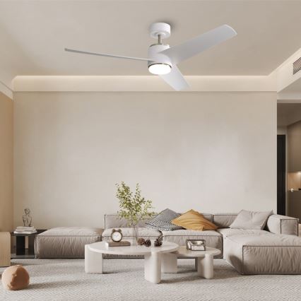 Immax NEO 07282L - LED+CCT Ventilateur de plafond à intensité variable BEAUTY LED/18W/230V 3000/4000/6000K Wi-Fi Tuya Ø 132 cm + télécommande