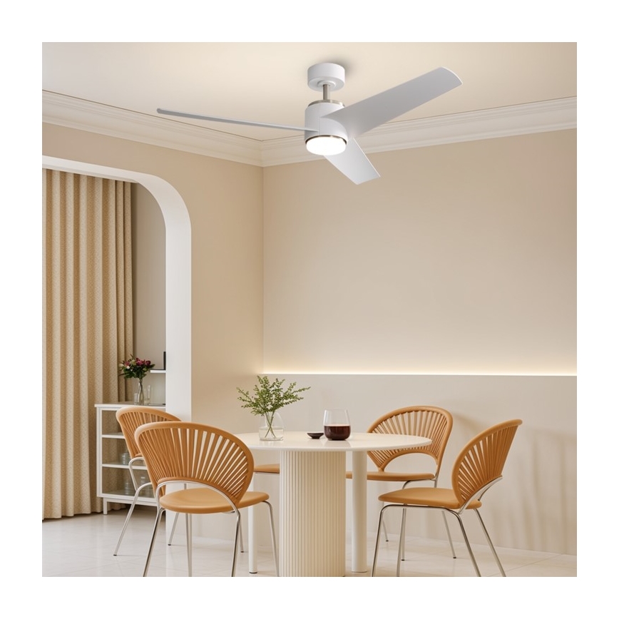 Immax NEO 07282L - LED+CCT Ventilateur de plafond à intensité variable BEAUTY LED/18W/230V 3000/4000/6000K Wi-Fi Tuya Ø 132 cm + télécommande