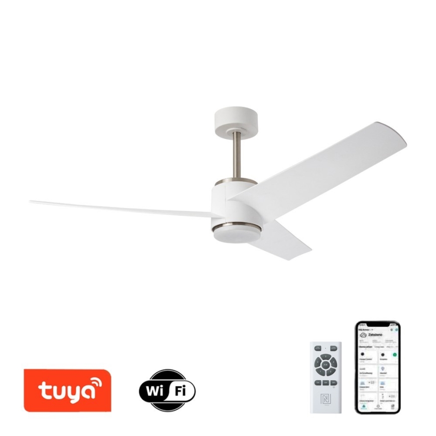 Immax NEO 07282L - LED+CCT Ventilateur de plafond à intensité variable BEAUTY LED/18W/230V 3000/4000/6000K Wi-Fi Tuya Ø 132 cm + télécommande