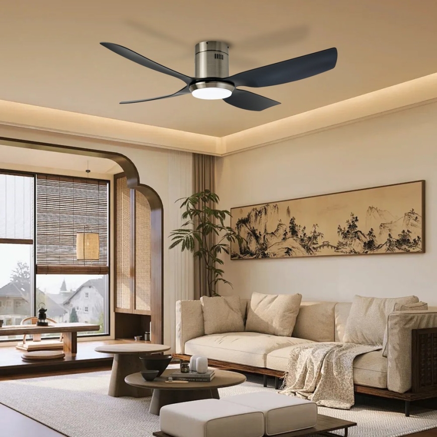 Immax NEO 07282L - Ventilateur de plafond dimmable PURE LED+CCT 24W/230V 3000/4000/6000K Wi-Fi Tuya + télécommande