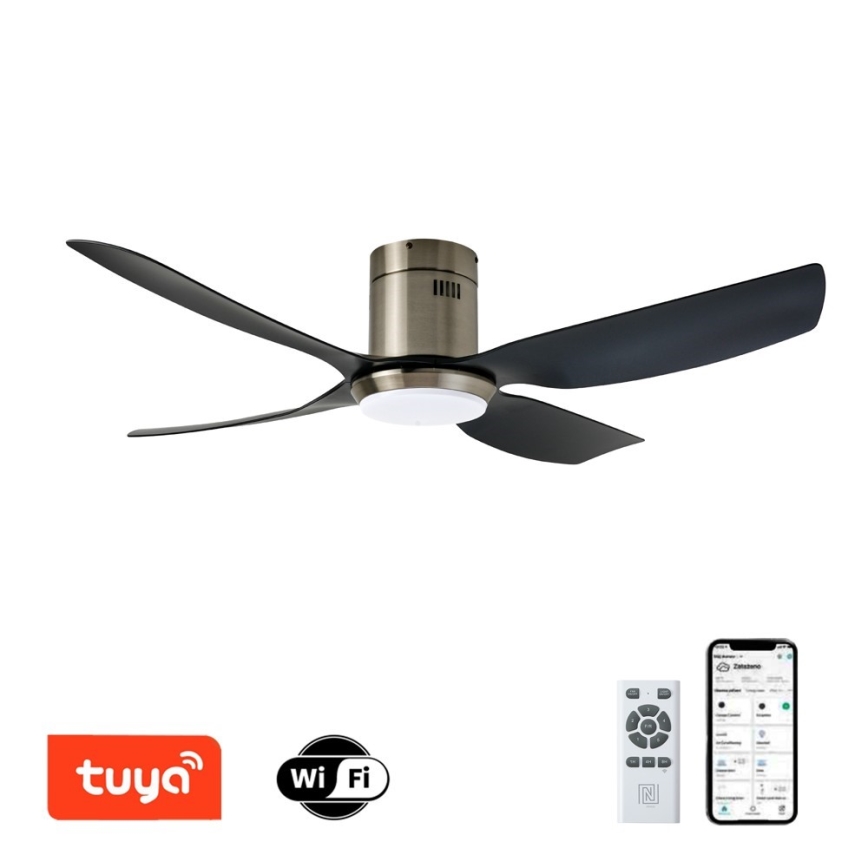 Immax NEO 07282L - Ventilateur de plafond dimmable PURE LED+CCT 24W/230V 3000/4000/6000K Wi-Fi Tuya + télécommande