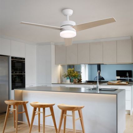 Immax NEO 07284L - Ventilateur de plafond dimmable LED+CCT à vitesse variable LED/24W/230V 3000/4000/6000K Wi-Fi Tuya + télécommande